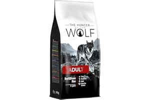 The Hunger of the Wolf Croquettes pour chiens adultes de toutes races, formule délicate avec bœuf et riz complet, 14 kg