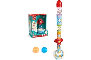 Hape Rocket Stacker Toy Air-Powered Ball Launcher Playset for Toddlers with Fan, 24 Months and Up