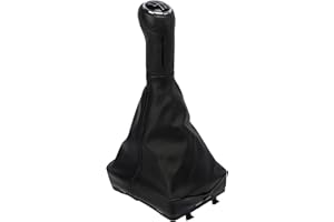 ORIGEN BY ABC PARTS Origen Pomo + Fuelle de Cambio de Marcha Específico para Volkwagen Polo IV (2002-2009) para 5/6 Velocidades. Perfecto para el Remplazo del Fuelle Original.