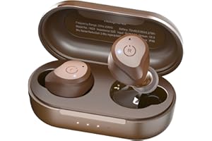 TOZO NC9 Écouteurs Bluetooth sans Fil avec Réduction de Bruit Active Contrôle Tactile 5.0 Intra-Auriculaires Ecouteurs Stéréo avec Étui de Chargement Microphone Intégré Basses Profondes Sport Marron