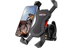 Grefay Universal Bicycle Mobile Phone Holder for 3.5 - 6.5 In. Smartphone with 360° Rotation