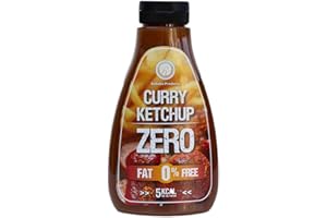 RABEKO PRODUCTS Rabeko Zero Sauce - ketchup au curry, 1 x 425 ml sans sucre et peu de matières grasses - produits sains, faible en glucides et en calories pour salades, frites, burgers - sans gluten ni lactose