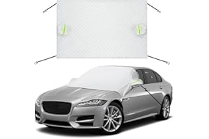 GOGOU Copri Parabrezza per Auto, Copertura Auto per Esterno, Telo da Esterno Antigrandine, Protezione Antigelo/Anti UV/Neve/Impermeabile, 215 * 142.5cm