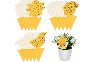 ROUCLO 15 Piezas Trampa para Moscas Atrapa Moscas, Trampas Adhesivas para Moscas Amarillas Atrapa Mosquitos para Plantas de Interior y Exterior Control de Plagas