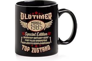 YSOUND 40. Geburtstag Geschenk Tasse, Männer Tasse Schwarz, 1985 Jahrgang Kaffeetasse als 40. Geburtstagsgeschenk, Geschenkideen für Freund Kollegen Papa zum 40. Geburtstags, Schwarz, Keramik 350 ml