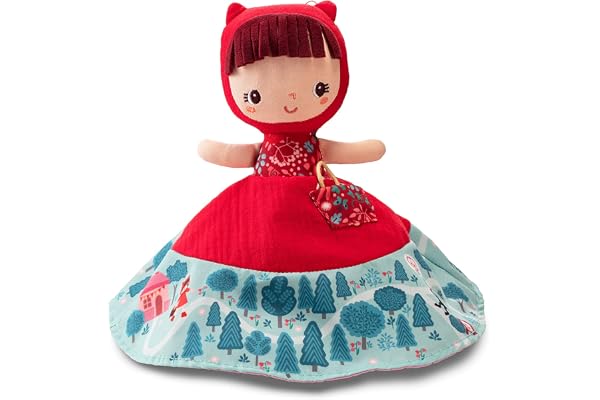 Lilliputiens - Marionnette réversible Petit Chaperon Rouge - 3 personnages en 1 - Conte interactif dès 12 mois - Stimule imagination, motricité et vue - Racontez l'histoire avec la marionnette - 83411