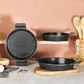 Amboss Astral 3 Par&ccedil;a Granit D&ouml;k&uuml;m Sahan Seti (tava)