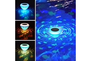 SUGFAY Lumière de Piscine,Solaire Flottant Eclairage de piscine LED avec Couleurs Changement Solaire Flottant Lumière pour Plan d'eau Étanche Lumière flottante pour Piscine, Etang,Aquarium Décoration de Fête