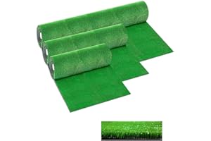 EMMEVI Hierba sintética de 7 mm, drenante, en 50 tamaños, césped verde sintético artificial recortable, rollo de 1 x 11 m