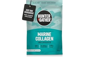 Hunter & Gather Marine Collagen Powder 300g | Pure Unflavoured Premium Hydrolysed Wild Caught Marine Collagen Peptides Powder for Hair Skin Nails Muscles | Collagen Supplements for Women and Men
