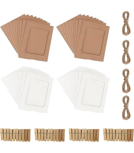 DAJAVE 90 stuks fotolijsten papier 10 x 15 cm fotolijst van karton, om