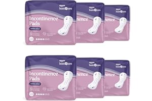 ‎AMAZON BASIC CARE Amazon Basic Care Inkontinenz Einlagen Extra Plus, Polster, Unparfümiert, 6 Packungen à 8 Stück (48 Einlagen)