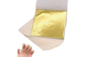 GRUVOX 200 Gold Leaf Sheets for Crafts & DIY Projects, Artistic Decoration (Gold)