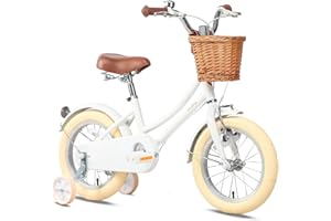 Glerc Girls Bike with Basket for 2-12 Years Old Kids, 12 14 16 20 Inch with Bell and Stabilisers, Multiple Colors