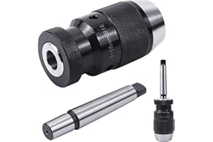 URHELP Schnellspannbohrfutter B16 - Bohrfutter Adapter mit Mk2 Kegeldorn Präzisionsbohrfutter für Drehbank-Bohrmaschine Mk2