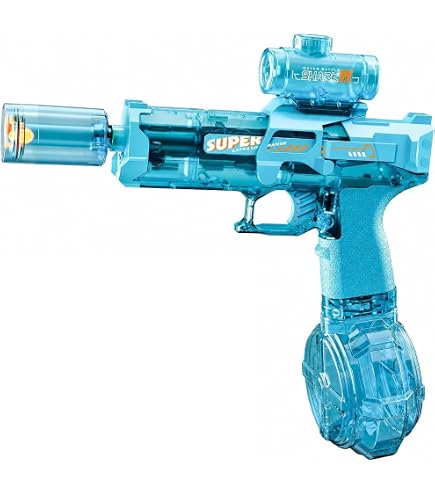 Elektrische Wasserpistole – Starke 7–9 M Reichweite, 400 Ml Tank, LED-Effekt, Aufladbar (USB), Für Sommerpartys