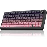 Aula F75 Mekanik RGB TKL Reaper Switch Kablosuz Makrolu Hot Swap Klavye Gradyan Pembe