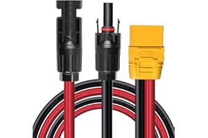 ZkeeShop Conector Solar a XT90 de Carga 10 AWG Cable de Extensión Compatible con Bluetti Powerstation 150 cm (XT90 Hembra)
