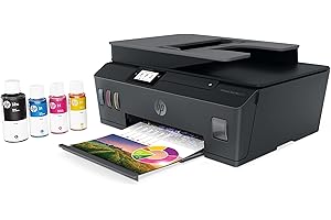 HP Smart Tank Plus 570 Imprimante tout en un - Jet d'encre couleur - 3 ans d'encre inclus (Photocopie, Scan, Impression, Chargeur automatique de documents, A4, HP Smart, AirPrint, Wifi)