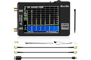 Seesii TinySA Spektrumanalysator - 2,8 Zoll Spectrum Analyzer 100 kHz - 960 MHz Eingang MF HF VHF UHF, Signalgenerator Frequenzanalysator mit Touchscreen mit ESD-Geschützte