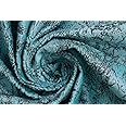 FRESH FROM LOOM Unstiched Swad Textured Fabric With Abstract Pattern Soft Rich Cloth for Sofa Fabric-Cushion Fabric-Table Cloth Fabric-Curtain Fabric(LenthXWidth-39X55 Inch/100X140 Cm-1 Meter|Aqua)