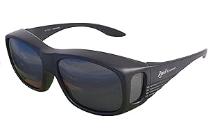 Rapid Eyewear Over Glasses Sunglasses for Men & Women that Fit Over the Top of Your Normal Specs: Polarised OTG for Fishing, Cycling and Driving. UV400 lenses. UK Brand. Black