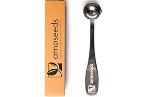 AMOSEEDS Cucchiaio Dosatore per tè e caffè | Dose da 1 grammo | Acciaio inox 18/10 | Qualità Superiore