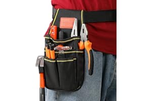 Berfea Werkzeuggürteltasche, Werkzeuggürtel Herren, Werkzeugtasche Klein mit Gürtel, strapazierfähig, Multi-Purpose Werkzeughalter Taille, Arbeits-Organizer, für Elektriker Zimmerer