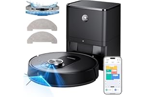 ‎PROSCENIC Proscenic Q8 Max+ Saugroboter mit Wischfunktion, 8000Pa 200min Staubsauger Roboter mit 3L Staubbeutel, LiDAR-Navigation mit 5 Karten & Linienlaser-Hindernisvermeidung, Steuerung über APP Alexa Siri