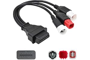 XICIKI Fits Yamaha 3 4 6 Pin OBD2 Diagnostic Cable, Motorcycle OBD II Engine System Diagnostic Tool, OBD Fault Code Reader Adaptor, Motorbike Parts Only Compatible with Yamaha Motorcycle