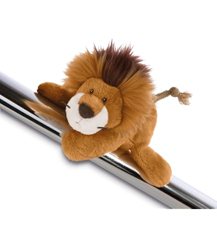 Nici 42900 Lion Kitan Keychain - 10 Cm Brown Plush Keyring With Metal Ring - View #7