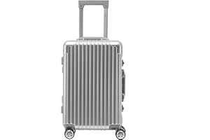 Flight Knight Premium Lightweight Carry On Suitcase - 8 Spinner Wheels - Built-in TSA Lock - Aluminium Frame, ABS Hard Shell Carry on Check in Luggage Highly Durable - Approved for Over 100 Airlines