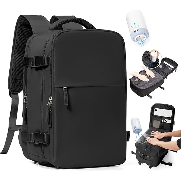 S&Dshopline® Vacuümrugzak Handbagage Reisrugzak met vacuümsysteem