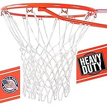 2 Pcs Heavy Duty Basketball Hoop Net - 12 Loop Standard Indoor Or Outdoor Nylon Braided Multicolor Duty Basketball Net Strong And Durable Replacement Basketball Net Basketball Accessories