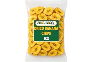 NITAAR Banana Chips 1kg - Sweet & Crunchy Dried Banana Slices - Premium Quality - Healthy Snacks & Baking Ingredients - Suitable For Vegetarian & Vegans