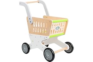 small foot Wózek na zakupy "Trend" z drewna, akcesoria do sklepu handlowego i odgrywania ról, od 3 lat, 11161