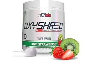 EHP LABS EHPlabs OxyShred Thermogenic Pre Workout Powder & Shredding Supplement - Clinically Proven Pre Workout Powder with L Glutamine & Acetyl L Carnitine, Energy Boost Drink - Kiwi Strawberry, 60 Servings