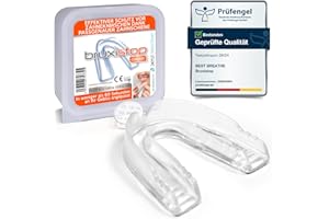 BEST BREATHE Schnarchschiene gegen Bruxismus Bruxistop - Verformbare und bequeme Zahnschiene - Nachtknirschschiene zur Linderung von Zähneknirschen und Kieferschmerzen