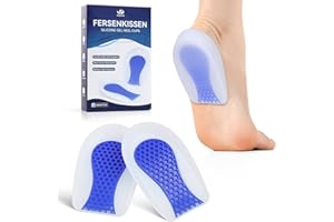 ‎ANJOCARE AnjoCare Silikon Gel Fersenkappen, Stoßabsorbierende Fersenpolster zur Druckentlastung, Fersenstütze und Dämpfung, weiche atmungsaktive Gel Fersenkappen für Männer und Frauen (1 Paar)
