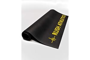 RUSH ATHLETICS Tappetino da fitness portatile, 1 m x 1 m, 6 mm di spessore, ad alta densità, antiscivolo, tappetino da allenamento per pavimenti in palestra a casa, Plyo, cardio, MMA (100 cm di