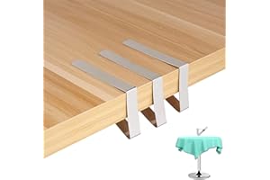 PATRICHOR 12 Pièces Pince Nappe Inoxydable, Attache Nappe de Table Fixation Antidérapant, Nappe Clips Acier Inoxydable, Nappe Table de Jardin, pour Table Picnic Enfant Restaurant Pique-Nique Mariage