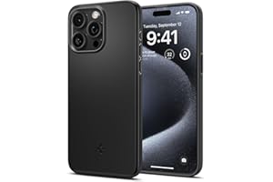 Spigen Thin Fit etui kompatybilne z iPhone 15 Pro, czarne