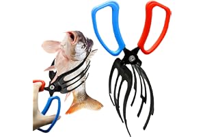 Fiskgripare, fiskgreppare verktyg metall fiskgripare för fiske, 3 klo fiskgrepp halkskydd fiske tänger grepp kontroll klämma