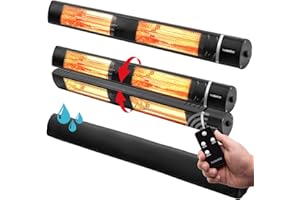 Heidenfeld Infrarot Heizstrahler IH110 | 𝟑 𝐉𝐀𝐇𝐑𝐄 𝐆𝐀𝐑𝐀𝐍𝐓𝐈𝐄 - 3000 Watt - Fernbedienung - Infrarotheizung - Elektroheizung - Infrarotstrahler - Terrassenheizer - Terrassenstrahler