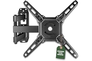 Utopia Home Swivel TV Wall Bracket for13-42 inch, up to 20KG, TV Wall Mount Tilt Extendable TV Bracket for Flat & Curved Screen, Max VESA 200x200mm (Black)