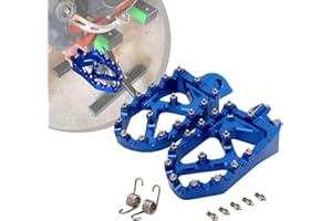 JFG RACING Eloxierte Fußrasten Motorrad Breite Fußrasten Pedale Fußrasten Motocross für 65–701 TE TC FE FC Enduro Super Moto 14–19 FS450 15 FE450 2016-blau