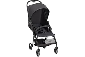 AIYAPLAY Baby Pushchair, Foldable Toddler Stroller with Adjustable Backrest & Footrest, Canopy, Storage Basket, Compact with One Hand Baby Buggy, from Birth to 3 Years (15kg), Dark Grey