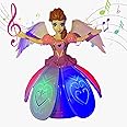 Princess Fairy Doll with Flashing, Singing, Dancing and Rotating, Exciting Gift, Bump-N-Go with Colorful LED Lights, Toddler Girls Toy!! (Age 3+)
