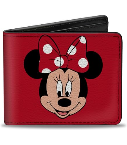 Buckle-Down Herren Brieftasche Aus Veganem Leder – Disney Mickey Mouse Design, 5 Kartenfächer, Mit Sichtfenster