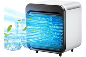 ETPARK Portable Air Conditioner, Air Conditioning Unit Mini Portable Air Cooler Small Desk Fan USB Fan with Water Tank 3-in-1 Personal Evaporative Coolers for Home Office & Room